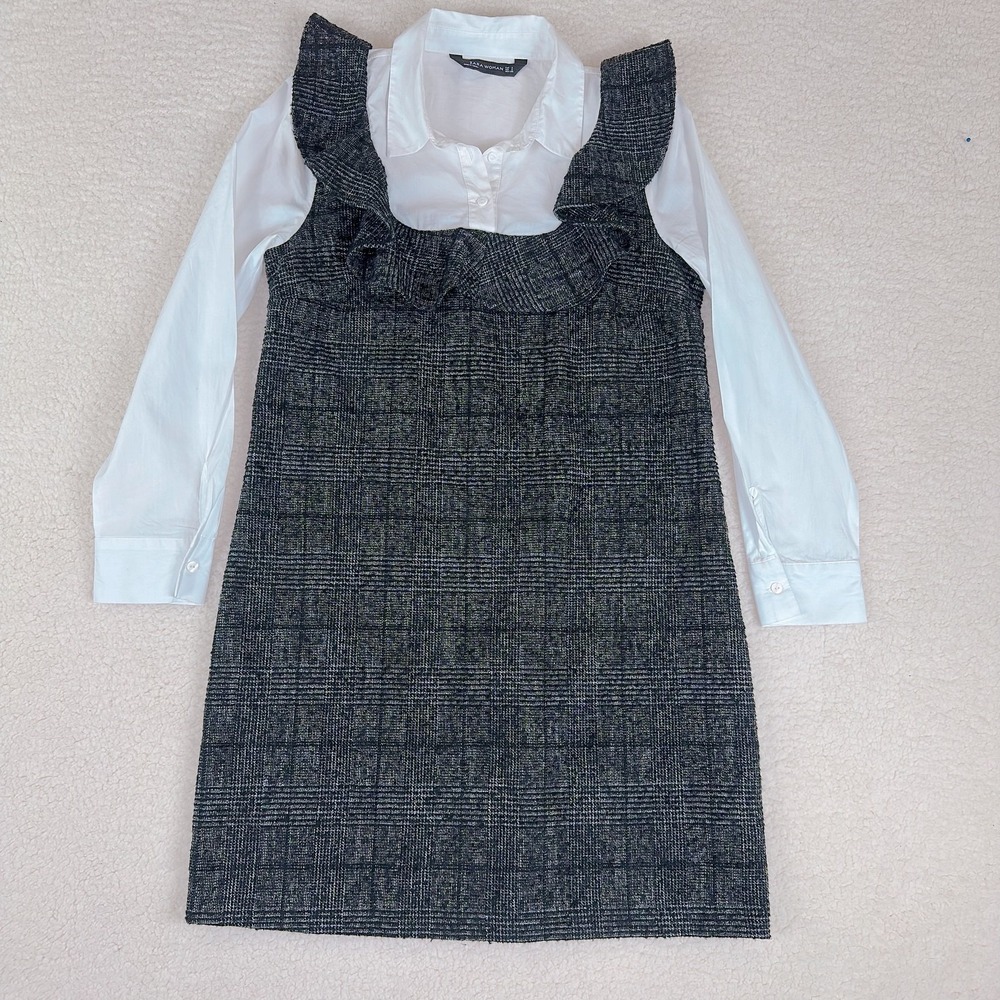 Zara Gray Long Sleeve Dress